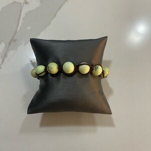 Elegant Yellow Chrysoprase Shamballa Beaded Bracelet 7”